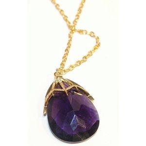 NIB Purple Crystal necklace